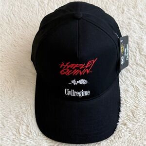 Civil Regime x DC Comic Hat, Batman, Harley Quinn, Embroidered, Adjustable, NWT